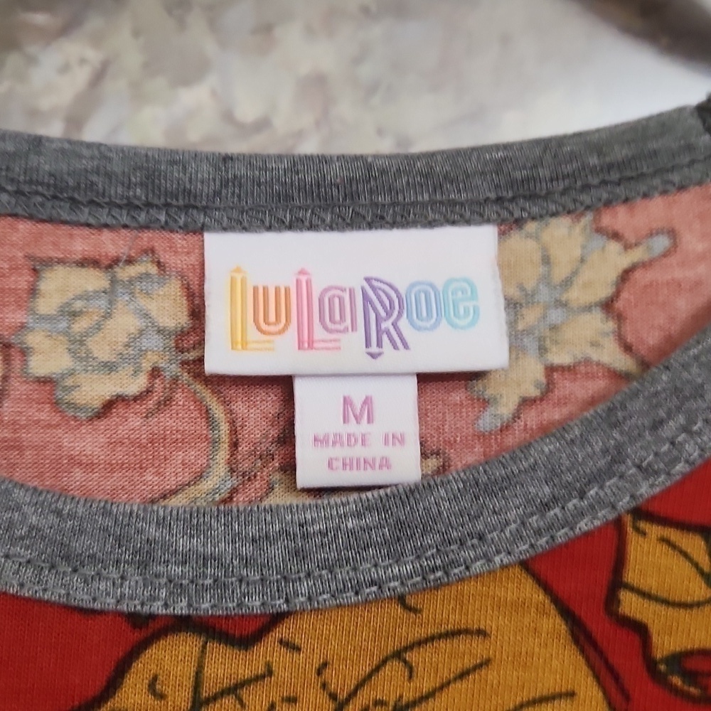 2for$10 Mid Sleeve Shirt Size M floral Lagenlook Casual Lounge Preppy - Picture 3 of 7